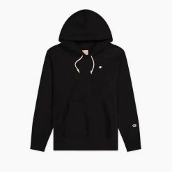 Damska bluza Champion Hooded Sweatshirt 113350-KK001. Czarne bluzy damskie Champion, xs, bez wzorów, z bawełny, z kapturem. Za 209.00 zł.