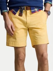 Polo Ralph Lauren Szorty materiałowe 710799213011 Żółty Slim Fit. Żółte szorty męskie Polo Ralph Lauren, m, bez wzorów, z bawełny. Za 399.99 zł.
