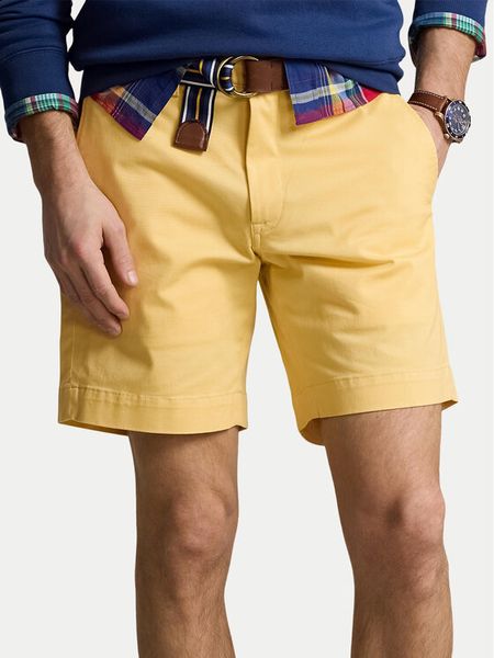 Polo Ralph Lauren Szorty materiałowe 710799213011 Żółty Slim Fit. Żółte szorty męskie Polo Ralph Lauren, m, bez wzorów, z bawełny. Za 399.99 zł.
