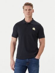 KARL LAGERFELD Polo 745015 562231 Granatowy Regular Fit. Niebieskie koszulki polo męskie KARL LAGERFELD, m, bez wzorów, z bawełny, bez ramiączek. Za 459.99 zł.