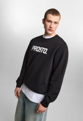 Bluza sportowa męska Prosto Old Logo bez kaptura. Czarne bluzy męskie Prosto., na wiosnę, m, bez wzorów, z dresówki, bez kaptura. Za 234.99 zł.