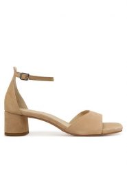 Vagabond Shoemakers Sandały Piper 5921-040-11 Beżowy. Brązowe sandały damskie Vagabond Shoemakers, bez wzorów, ze skóry, bez obcasa, na słupku, bez zapięcia. Za 539.99 zł.