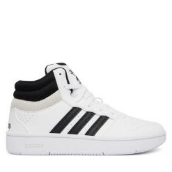 Sneakersy adidas. Białe trampki i tenisówki chłopięce Adidas, bez wzorów, bez zapięcia. Za 219.99 zł.