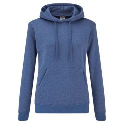 Dopasowana Bluza Damska Kaptur. Niebieskie bluzy damskie Fruit of the Loom, xl, bez wzorów, bez kaptura. Za 31.99 zł.
