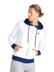Bluza z bawełna z kaptur na siłownia na czas wolny. Białe bluzy męskie LEONE 1947 APPAREL, m, bez wzorów, z bawełny, bez kaptura, na fitness i siłownię. Za 168.36 zł.