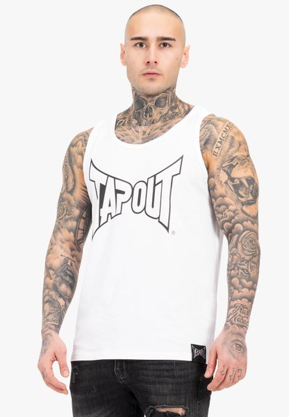 Tank top Tapout Tipton. Białe t-shirty męskie TAPOUT, m, bez wzorów, z bawełny, bez kołnierzyka. Za 118.00 zł.