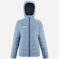 Kurtka RUBY MOUNTAIN dla kobiet - Niebieska. Niebieskie kurtki snowboardowe damskie Millet, m, bez wzorów, z materiału, bez kaptura, narciarskie. Za 1,454.40 zł.