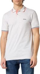 Koszulka Polo męska BOSS Paul Light/Pastel Grey slim fit szara (50506193-056). Szare koszulki polo męskie Boss, m, bez wzorów, sportowe, bez ramiączek. Za 249.00 zł.