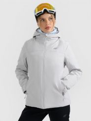 4F Kurtka narciarska membrana 5000 damska - szara XL. Szare kurtki damskie 4f, na zimę, xl, bez wzorów, z materiału, bez kaptura. Za 349.99 zł.