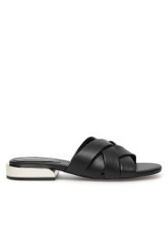 Nine West Klapki JF2220-1 Czarny. Czarne klapki damskie Nine West, bez wzorów, z syntetyku, bez obcasa. Za 179.99 zł.