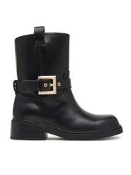 Armani Exchange Botki XW001654 AF17476 UC001 Czarny. Czarne botki damskie Armani Exchange, ze skóry, bez obcasa, na płaskiej podeszwie, bez zapięcia. Za 1,169.00 zł.