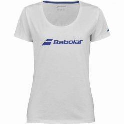 Koszulka tenisowa juniorska Babolat Exercise Tee Girl. Białe t-shirty i topy dla dziewczynek BABOLAT, bez wzorów, z bawełny, bez ramiączek. Za 79.00 zł.