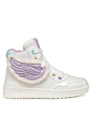 Geox Sneakersy J Washiba Girl J66HXA 0NFKN C0761 S Biały. Białe buty sportowe dziewczęce Geox, bez wzorów, ze skóry, bez zapięcia. Za 269.99 zł.