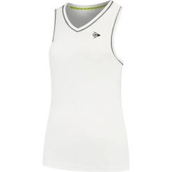 Koszulka sportowa damska Dunlop Club Tank Top. Białe koszulki sportowe damskie Dunlop, bez wzorów, bez kołnierzyka, bez ramiączek. Za 129.99 zł.