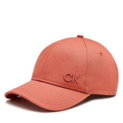 Czapka z daszkiem Calvin Klein. Czerwone czapki i kapelusze damskie Calvin Klein, bez wzorów. Za 99.99 zł.
