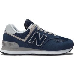 Buty New Balance WL574EVN niebieskie. Niebieskie obuwie sportowe damskie bez wzorów, z gumy. Za 632.54 zł.