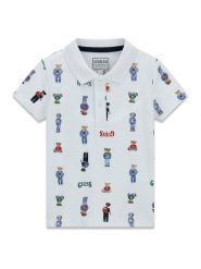 Guess Polo N6RP01 KBV51 Biały. Białe t-shirty dla chłopców Guess, z aplikacjami, z bawełny, bez ramiączek. Za 159.99 zł.