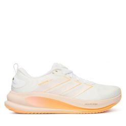 Buty do biegania adidas. Białe obuwie sportowe damskie Adidas, bez wzorów, do biegania. Za 399.99 zł.