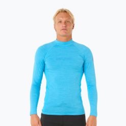 Longsleeve do pływania męski Rip Curl Dawn Patrol UPF Performance. Niebieskie bluzki z długim rękawem męskie RIPCURL, l, bez wzorów, bez kołnierzyka. Za 129.99 zł.