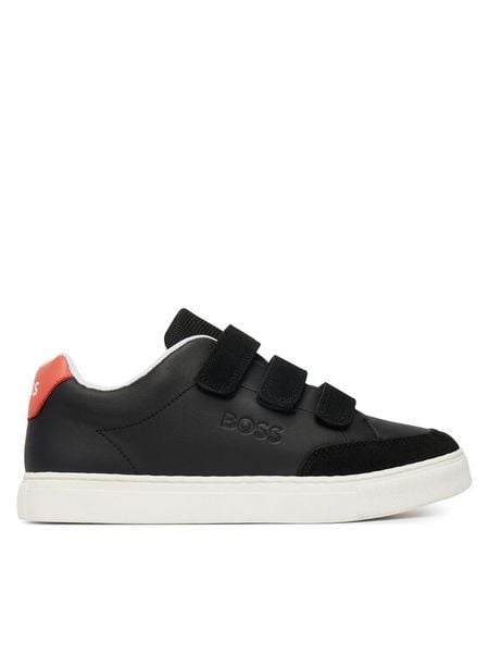 BOSS Sneakersy J52818 S Czarny. Czarne buty sportowe chłopięce Boss, bez wzorów, bez zapięcia. Za 629.99 zł.