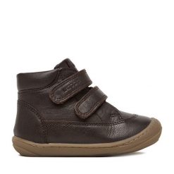 Półbuty Lasocki Kids. Brązowe półbuty chłopięce Lasocki Kids, bez wzorów, bez zapięcia. Za 149.99 zł.