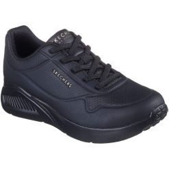 Buty do chodzenia damskie Skechers Uno Lite. Czarne obuwie sportowe damskie Skechers, bez wzorów, ze skóry ekologicznej, trekkingowe, Skechers Sport. Za 490.00 zł.