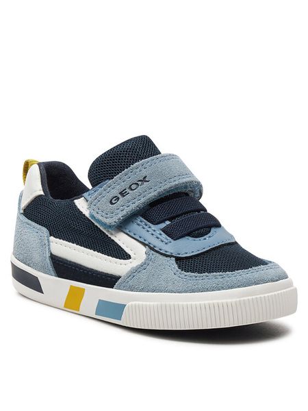 Geox Sneakersy B Kilwi Boy B45A7B 02214 CE4F4 M Niebieski. Niebieskie buty sportowe chłopięce Geox, bez wzorów, z materiału, bez zapięcia. Za 229.99 zł.