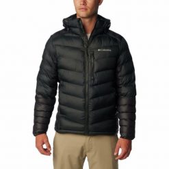 Kurtka ocieplana męska Columbia Labyrinth Loop Hooded z kapturem. Czarne kurtki sportowe męskie Columbia, m, bez wzorów, trekkingowe. Za 659.99 zł.