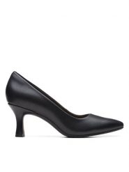 Clarks Półbuty Kataleyna Gem 26171219 Czarny. Czarne półbuty damskie Clarks, bez wzorów, ze skóry, bez obcasa, na obcasie, bez zapięcia. Za 219.99 zł.