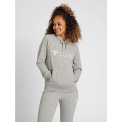 Damska bluza z kapturem Hummel Noni 2.0. Szare bluzy sportowe damskie Hummel, xl, bez wzorów, z bawełny, z kapturem, do piłki ręcznej. Za 200.50 zł.