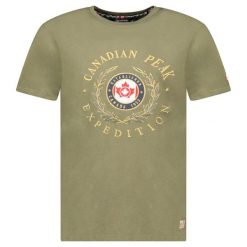 Koszulka Canadian Peak JIGEREAK KAKI RM MEN 254 (RBMSZ1228H/CP-KAKI). Zielone koszulki sportowe męskie Canadian Peak, bez wzorów, bez kołnierzyka, bez ramiączek. Za 79.00 zł.
