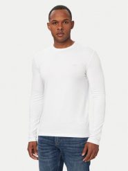 Guess Longsleeve M6YI28 K3733 Biały Regular Fit. Białe bluzki z długim rękawem męskie Guess, m, z aplikacjami, z bawełny, bez kołnierzyka. Za 154.99 zł.