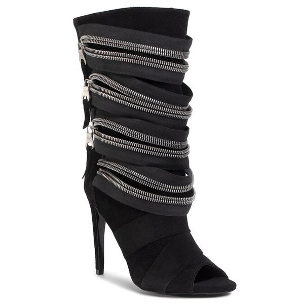 Botki Rage Age. Czarne botki damskie Rage Age, bez obcasa, na szpilce, bez zapięcia. Za 509.99 zł.