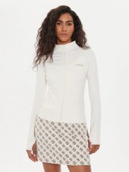 Guess Bluza Marika V4YP12 KCD02 Beżowy Slim Fit. Brązowe bluzy damskie Guess, m, z aplikacjami, z syntetyku, bez kaptura. Za 199.99 zł.