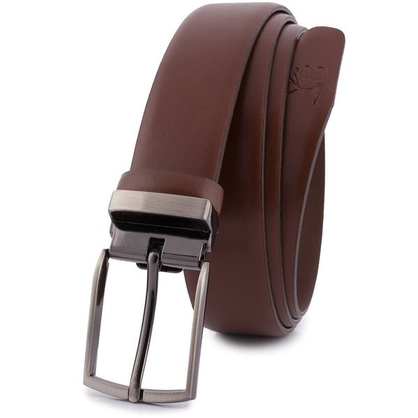 Pasek skórzany BELTIMORE r.85-100 cm E37 brązowy. Brązowe paski damskie bez wzorów. Za 59.90 zł.