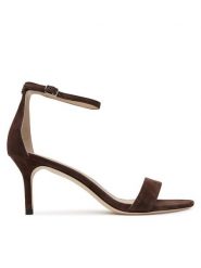 LAUREN RALPH LAUREN Sandały 802959175011 Brązowy. Brązowe sandały damskie Lauren Ralph Lauren, bez wzorów, ze skóry, bez obcasa, na szpilce, bez zapięcia. Za 499.99 zł.