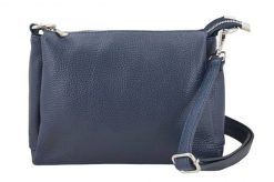 Minimalistyczna listonoszka ze skóry BARBERINI'S granatowa 951-4. Niebieskie torebki shopper damskie Barberinis, bez wzorów, z lakierowanej skóry, eleganckie, małe, lakierowane, bez dodatków. Za 239.99 zł.