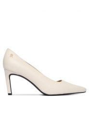 Tommy Hilfiger Czółenka Th Logo Lth Pump Slanted Hl FW0FW09008 Écru. Czółenka damskie Tommy Hilfiger, bez wzorów, ze skóry, bez obcasa, bez zapięcia. Za 649.99 zł.