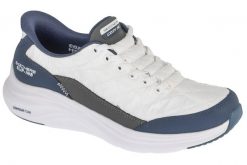 Buty sportowe Sneakersy damskie, Slip-ins: Contour Foam - Cozy Fit. Białe obuwie sportowe damskie Skechers, bez wzorów, z materiału, trekkingowe. Za 399.99 zł.