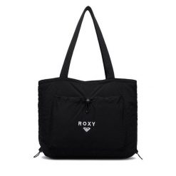 Torebka Roxy. Czarne torebki do ręki damskie Roxy, bez wzorów, bez dodatków. Za 69.99 zł.