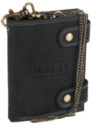 Portfel skórzany Always Wild 2901-BIC BLACK czarny. Czarne portfele męskie Always Wild, bez wzorów, ze skóry. Za 64.99 zł.