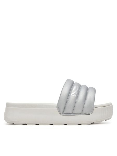 Puma Klapki Karmen Slide Puffy 400679 01 Szary. Szare klapki damskie Puma, bez wzorów, ze skóry, bez obcasa. Za 159.99 zł.