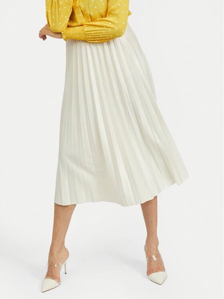 Vila Spódnica plisowana Nitban 14063241 Beżowy Regular Fit. Brązowe spódnice damskie Vila, l, bez wzorów, z syntetyku, plisowane. Za 99.99 zł.