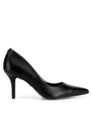Nine West Szpilki WFA3045-1A Czarny. Czarne szpilki damskie Nine West, bez wzorów, ze skóry, bez obcasa, bez zapięcia. Za 219.99 zł.