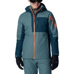 Płaska kurtka męska Columbia Timberturner II. Zielone kurtki snowboardowe męskie Columbia, m, bez wzorów, bez kaptura, narciarskie. W wyprzedaży za 849.00 zł.