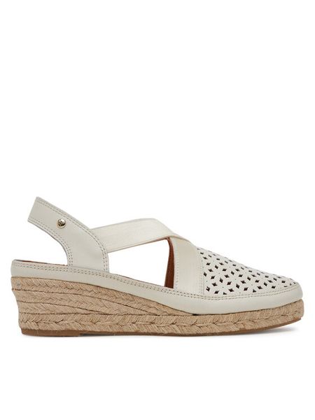 Pikolinos Espadryle W4A-1546 Biały. Białe sandały damskie Pikolinos, bez wzorów, ze skóry, bez obcasa, bez zapięcia. Za 379.99 zł.