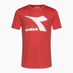 Koszulka męska Diadora Core Sl. Czerwone koszulki sportowe męskie Diadora, na lato, m, bez wzorów, z bawełny, bez kołnierzyka, bez ramiączek. Za 119.99 zł.