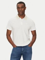 Guess Polo M5GP66 J1314 Biały Regular Fit. Białe koszulki polo męskie Guess, m, z aplikacjami, z bawełny, bez ramiączek. Za 139.99 zł.