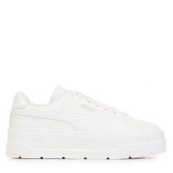 Buty sportowe damskie Puma Karmen. Białe obuwie sportowe damskie Puma, bez wzorów, z materiału. Za 266.00 zł.