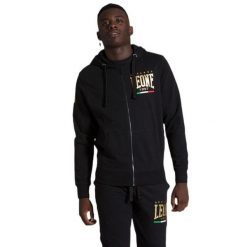Bluza wygodny z bawełna z kaptur na co dzień. Czarne bluzy męskie LEONE 1947 APPAREL, s, bez wzorów, z bawełny, bez kaptura, na fitness i siłownię. Za 147.31 zł.